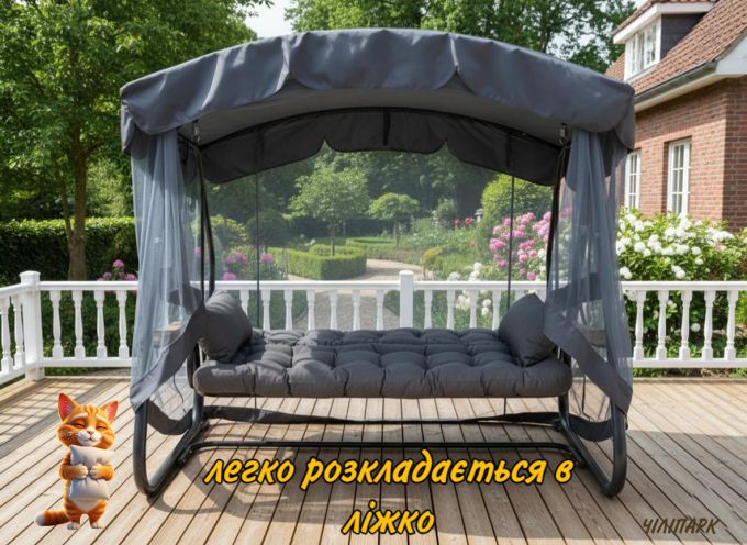 Садова гойдалка Граф Air (Арт. 065) матрас із тканини велюр