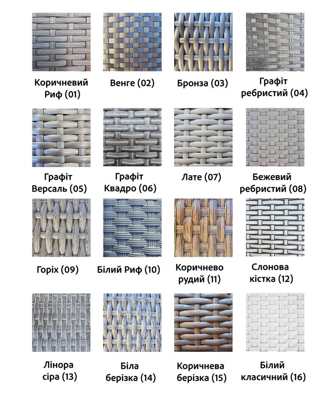 Комплект садових меблів ,,Класік Стандарт,, із столом 160 см, коричневий риф